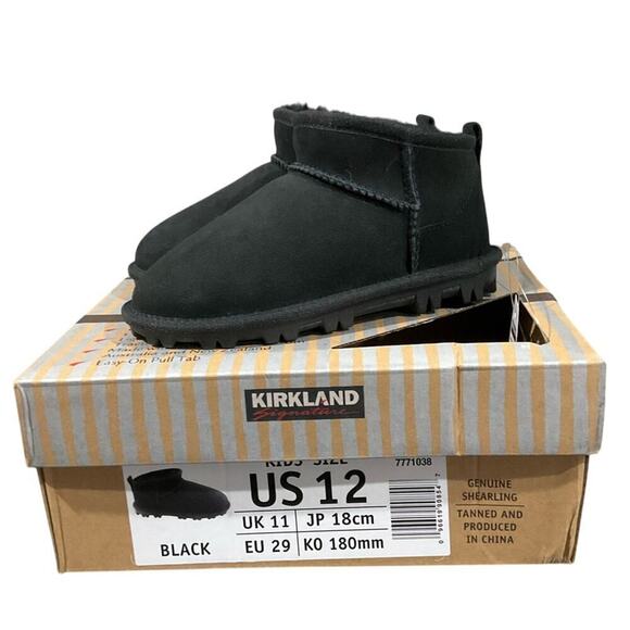 Kirkland Signature Girl’s Boot's Ankle Black Size 12 NIB - Picture 1 of 8